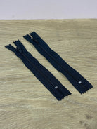 Essential Coil, 3 Black Nylon Zippers. Size 5", 6", 10", 25" (Deadstock) - Boho Fabrics - Zippers
