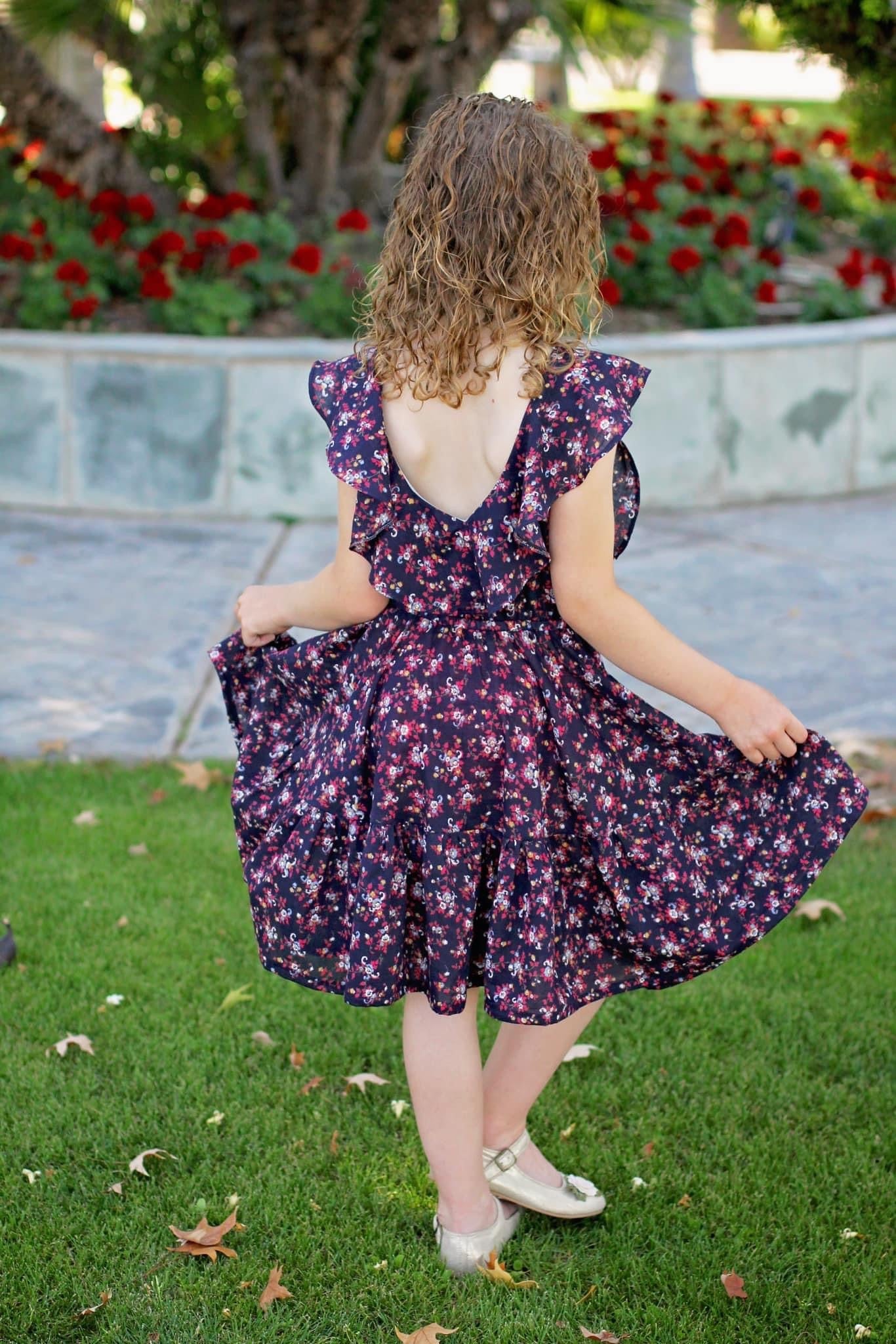 Evening Blooms on Navy Blue. Cotton Woven Fabric WVP-239 - Boho Fabrics - Lawn/Poplin, Woven