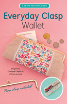 Everyday Clasp Wallet, Sewing Pattern with Hardware - Boho Fabrics - Sewing Patterns