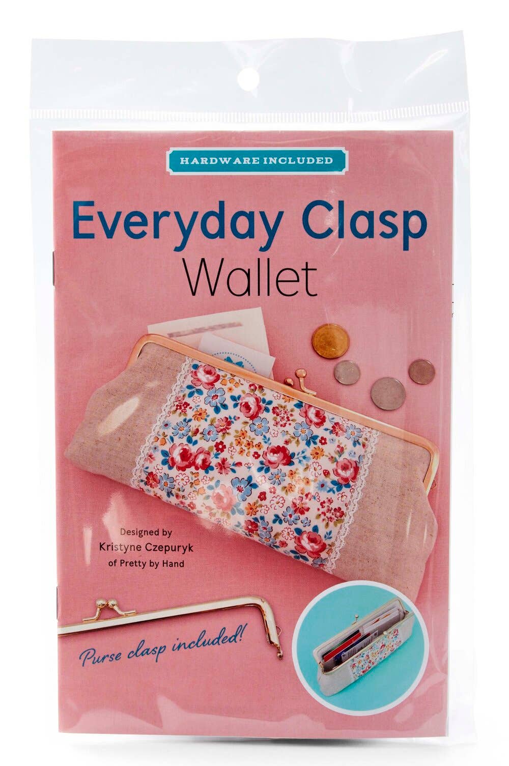 Everyday Clasp Wallet, Sewing Pattern with Hardware - Boho Fabrics - Sewing Patterns