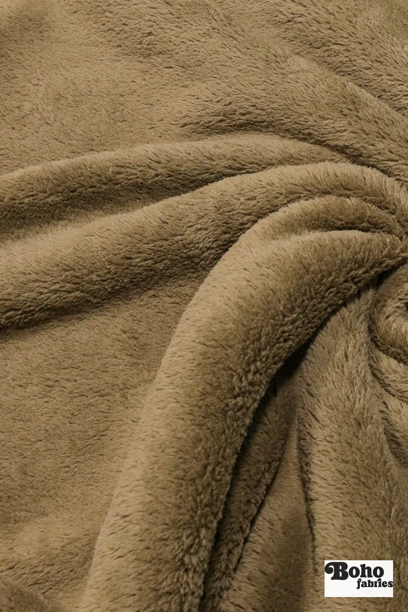 Fawn Brown Heather, High Loft Fleece Fabric by Polartec. *2nds* - Boho Fabrics - Performance Fabrics