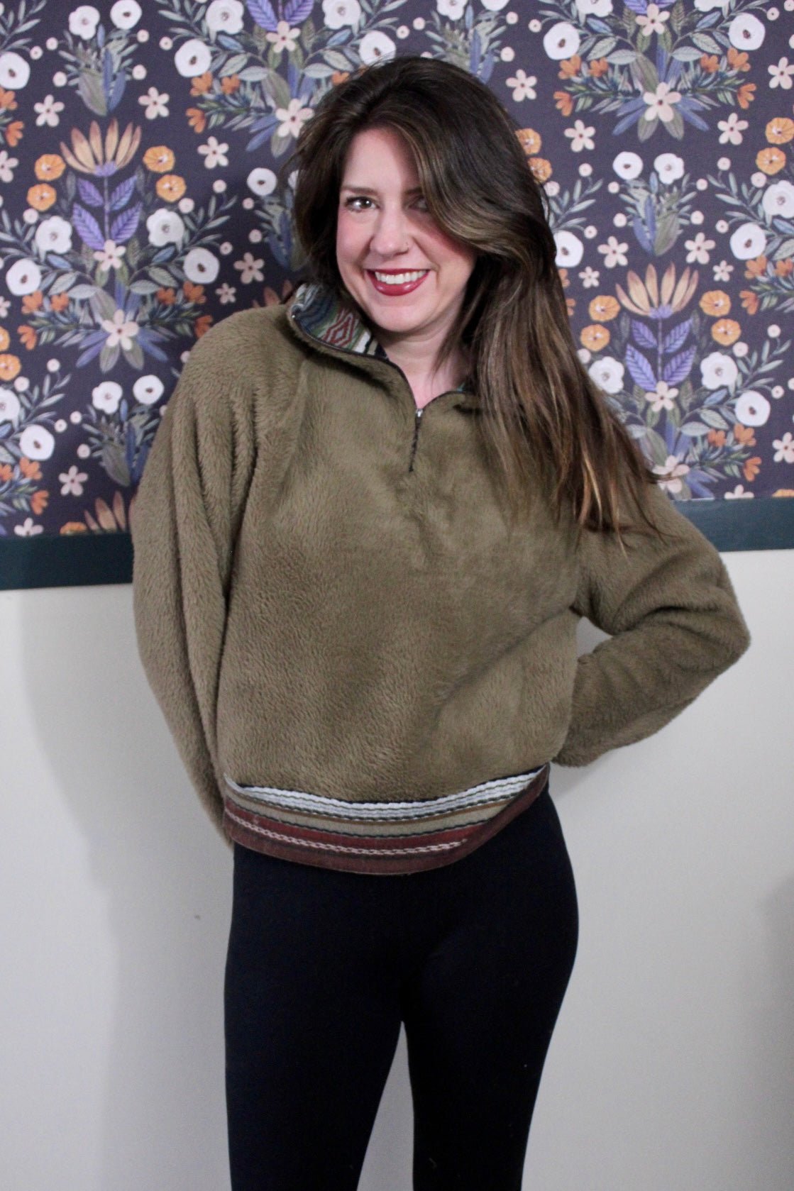 Fawn Brown Heather, High Loft Fleece Fabric by Polartec. *2nds* - Boho Fabrics - Performance Fabrics