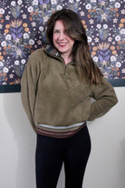 Fawn Brown Heather, High Loft Fleece Fabric by Polartec. *2nds* - Boho Fabrics - Performance Fabrics