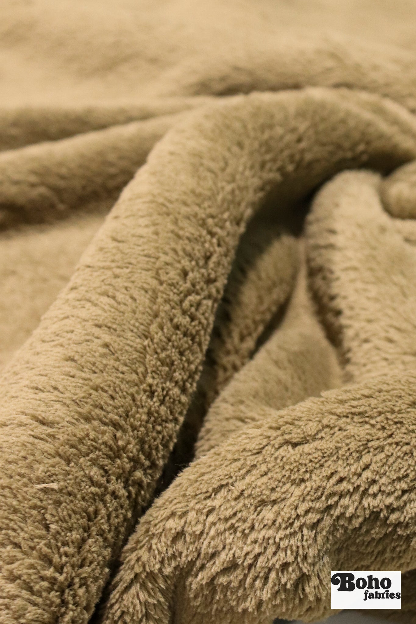 Fawn Brown Heather, High Loft Fleece Fabric by Polartec. *2nds* - Boho Fabrics - Performance Fabrics