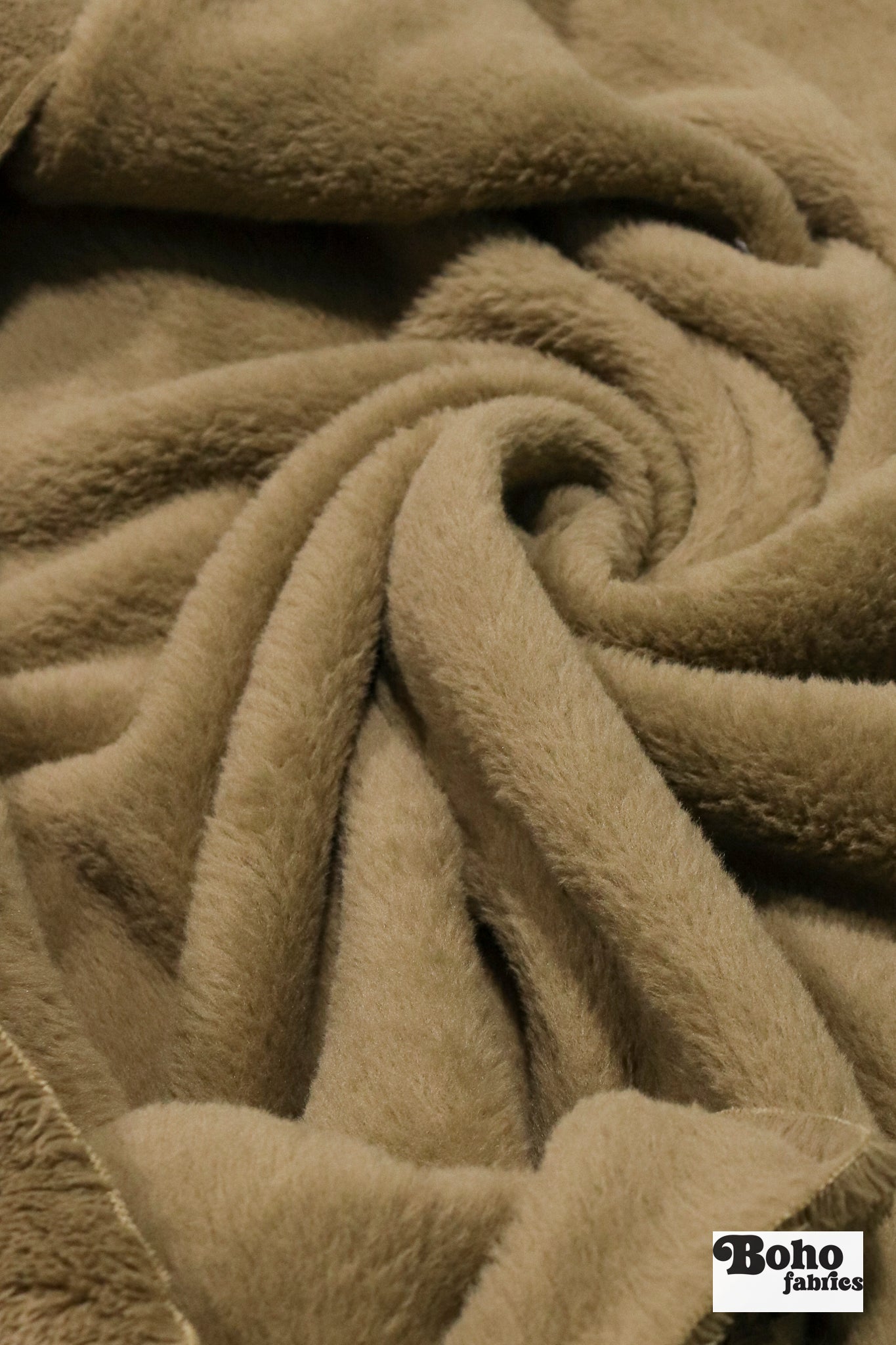Fawn Brown Heather, High Loft Fleece Fabric by Polartec. *2nds* - Boho Fabrics - Performance Fabrics