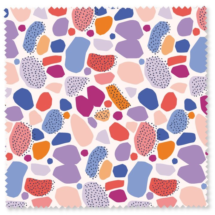 Felicity Organic Quilting Cotton Fabric – Agnes’s Garden Colour Rain (610177) - Boho Fabrics - Quilting Cotton, Woven