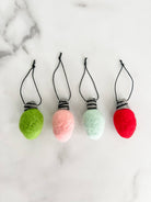 Felt Bulbs, Ornament - Boho Fabrics - 