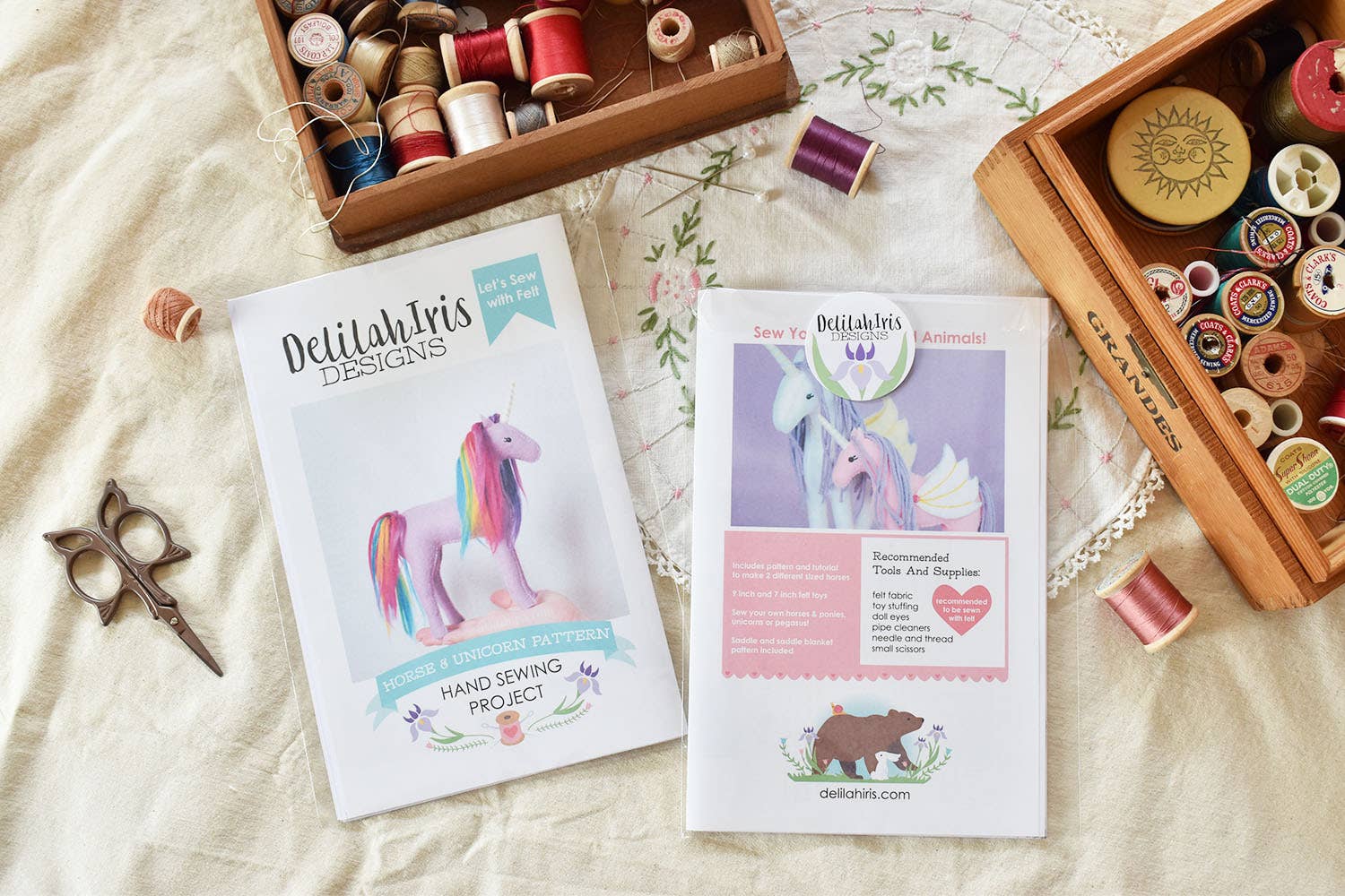 Felt Unicorn Sewing Pattern - Boho Fabrics - 
