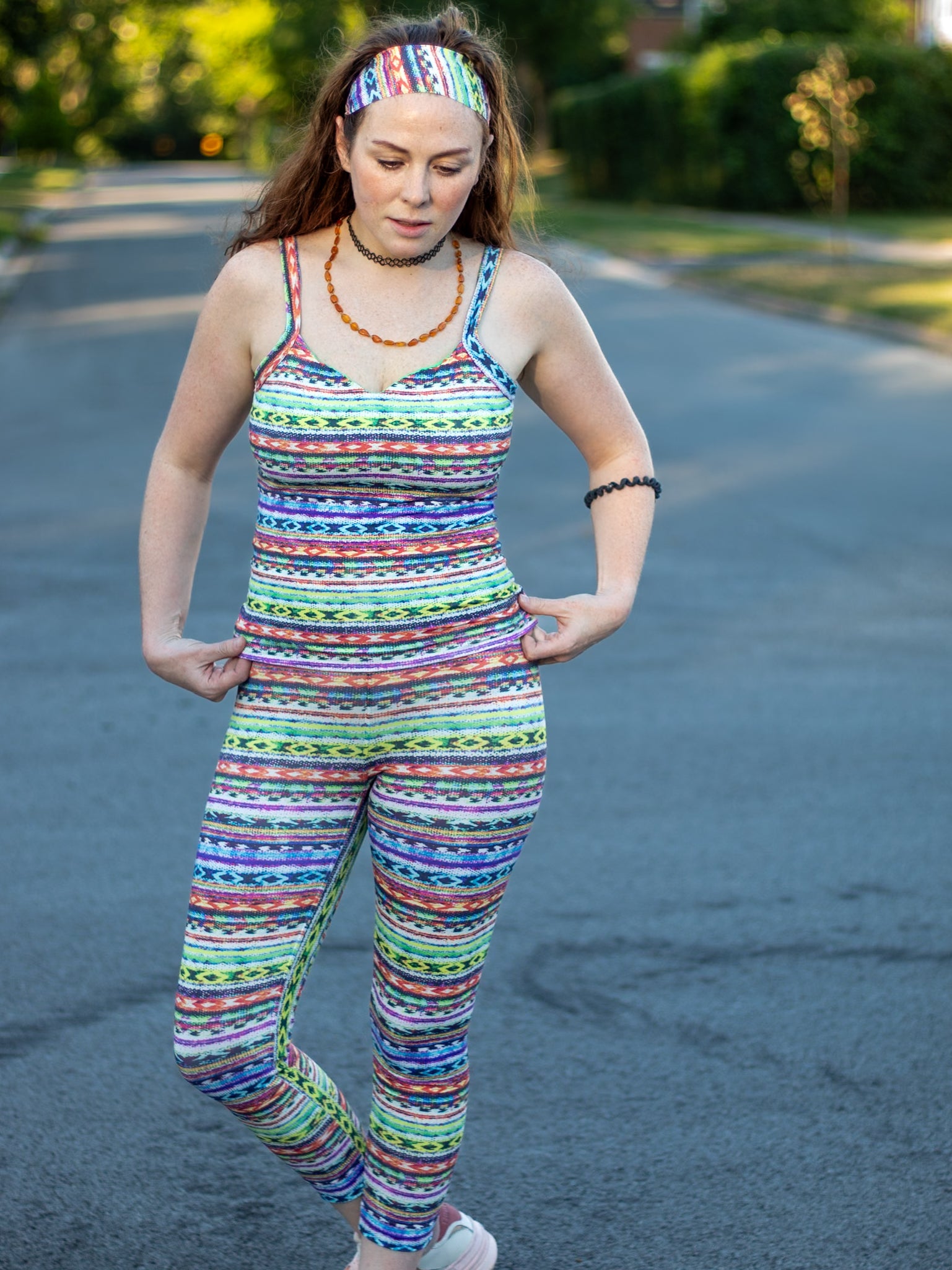 Festival Stripe, Swim Knit Fabric - Boho Fabrics - Swim Knit, Printed Fabric