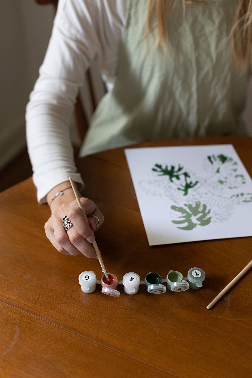 Field of Daisies Paint - By - Numbers kit - Boho Fabrics - Art & Craft Kits