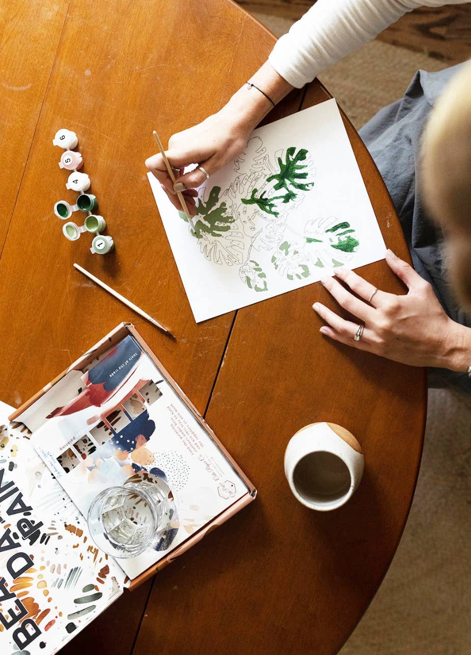 Field of Daisies Paint - By - Numbers kit - Boho Fabrics - Art & Craft Kits