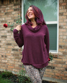 Fig Purple. Slub Sweater Knit. SWTR-218-PURP - Boho Fabrics