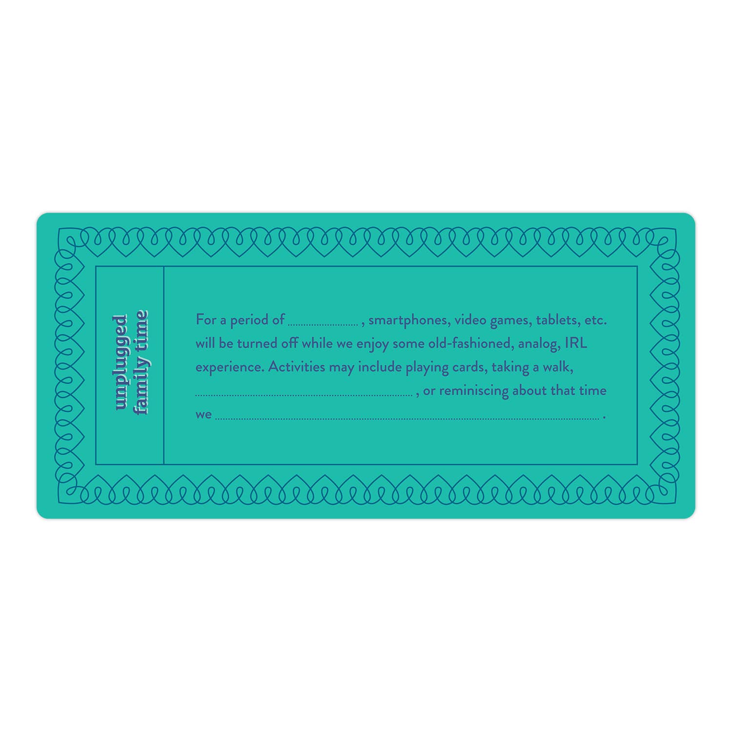 Fill in the Love® Dad Vouchers - Boho Fabrics - Stationary