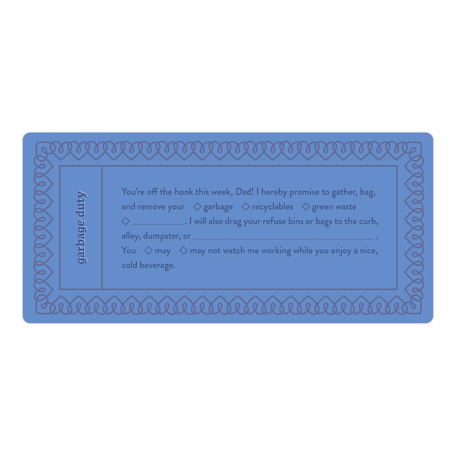 Fill in the Love® Dad Vouchers - Boho Fabrics - Stationary