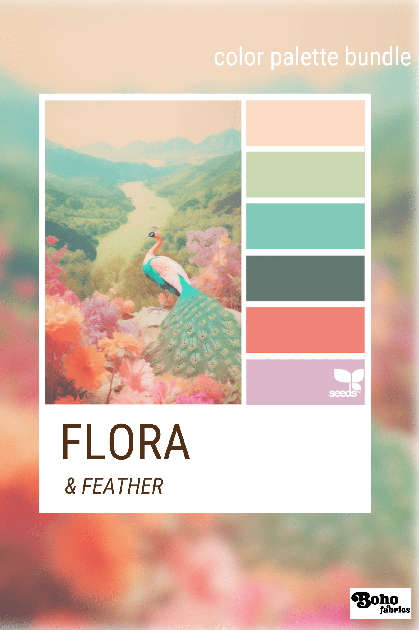 Flora & Feather, Mystery Color Palette Bundle - Boho Fabrics - Fabric Bundles