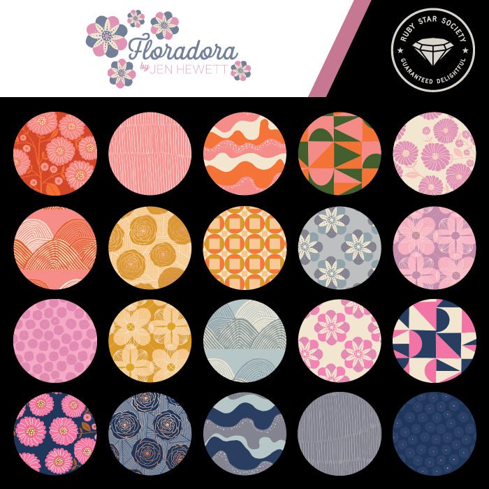 Floradora Butternut RS6026 11 Ruby Star1 - Boho Fabrics - Quilting Cotton, Woven