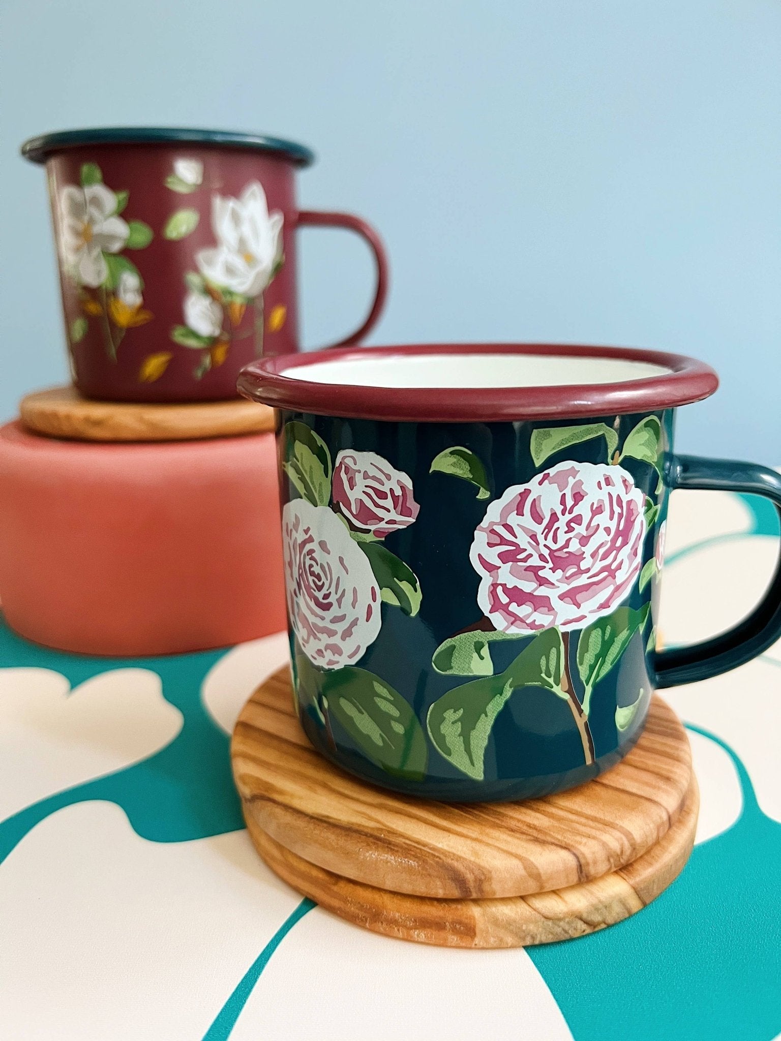 Floral Enamel Mug - Boho Fabrics - Home Decor