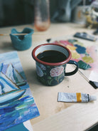 Floral Enamel Mug - Boho Fabrics - Home Decor