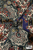 Floral Mandala Woven Fabric - Boho Fabrics - Crepe, Woven