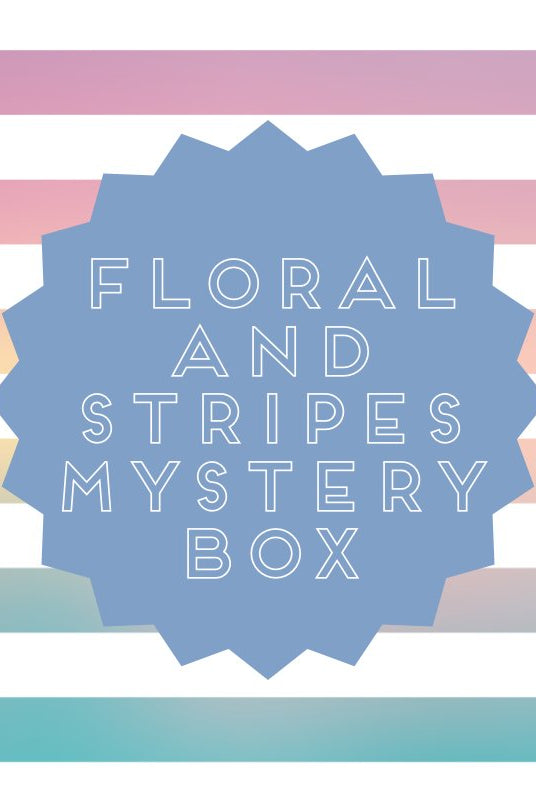 Floral & Stripes Mystery Bundle Box, 12 Yards of Fabric. Tag Sale Special - Boho Fabrics