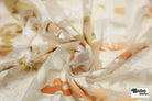 Floral Swirl Sheer Burnout Jersey Knit Fabric - Boho Fabrics - Jersey Knit Printed Fabric