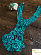 Floral Vines Applique in Teal. Style #FA-03 - Boho Fabrics