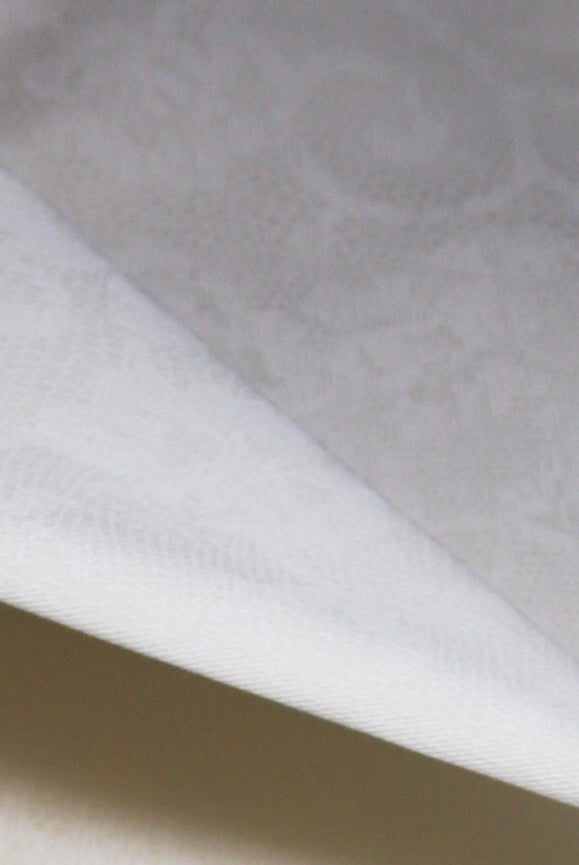 Floral White Snake, Woven. WVP-223 - Boho Fabrics
