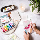 Flower Girls watercolor painting kit - Boho Fabrics - Painting Kits & Supplies