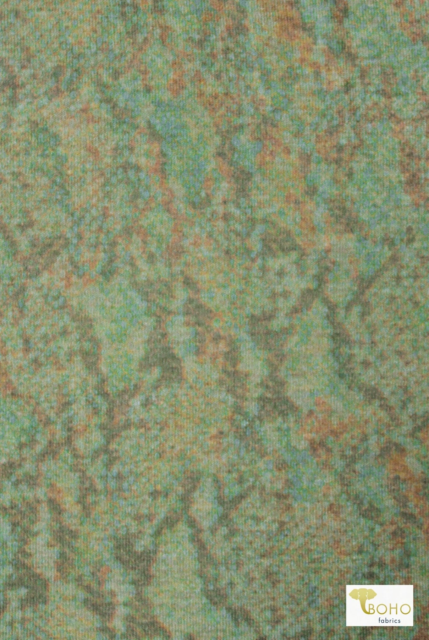 Forest Cobra, Printed Brushed Sweater Knit Fabric - Boho Fabrics