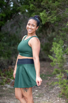 Forest Green, Flat Back Dimple, Athletic Mesh Fabric - Boho Fabrics - Athletic Knit Fabric