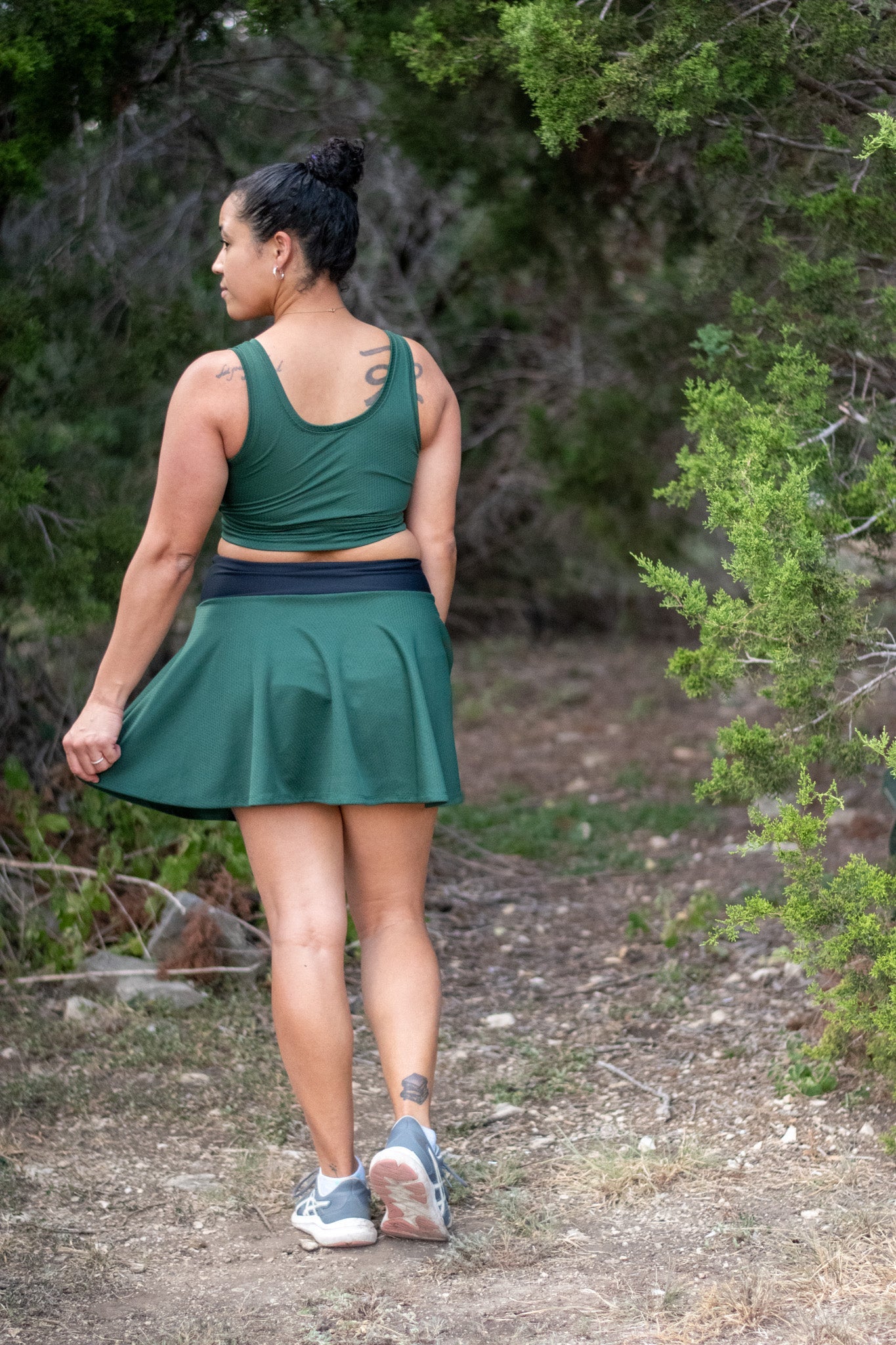 Forest Green, Flat Back Dimple, Athletic Mesh Fabric - Boho Fabrics - Athletic Knit Fabric