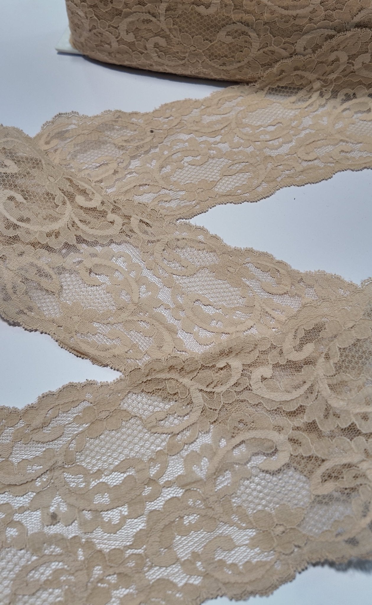 Forevermore Beige Vintage Lace Trim, 4.25” Sold by the Yard (Trim - 098) - Boho Fabrics - Trims