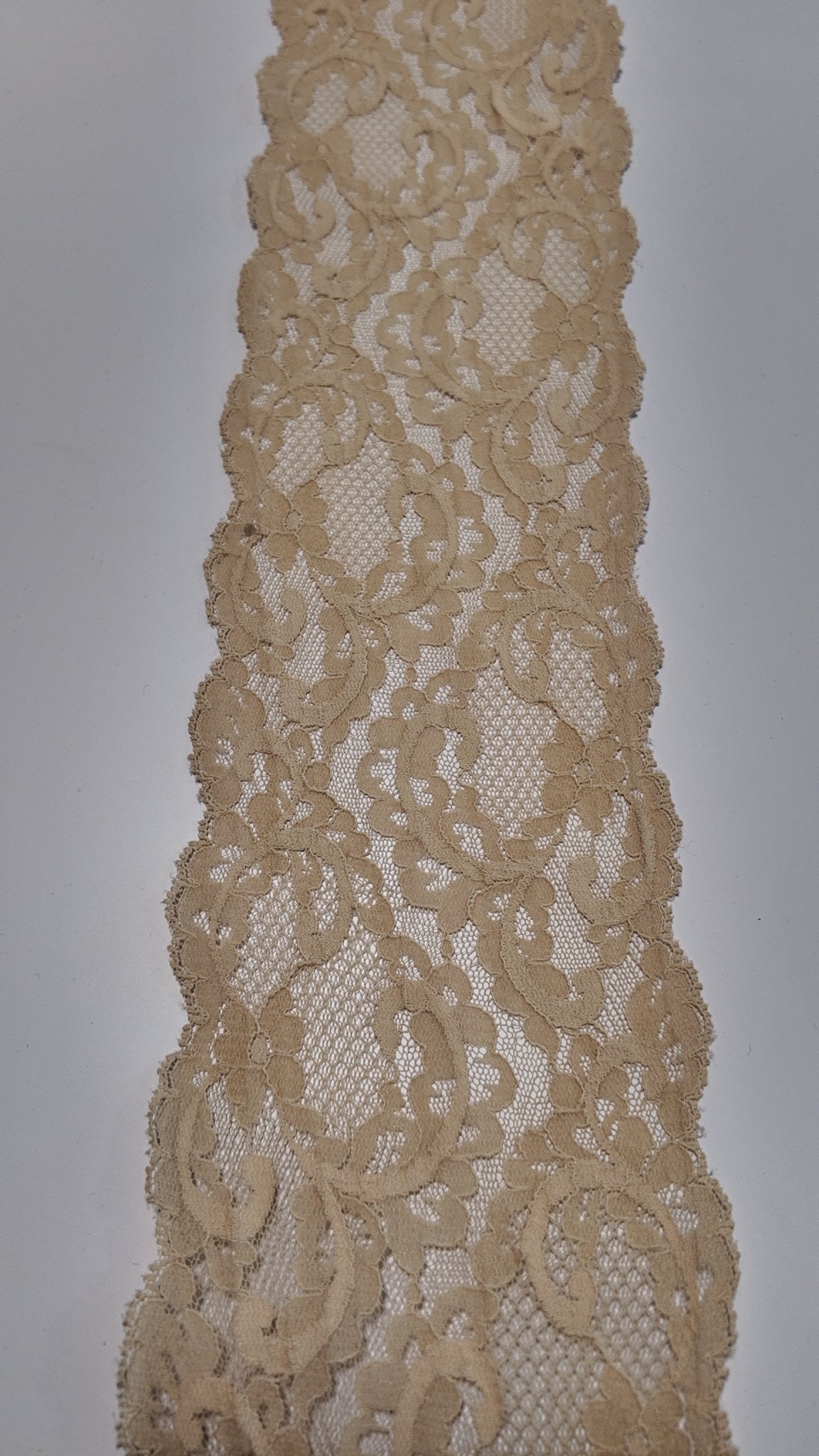 Forevermore Beige Vintage Lace Trim, 4.25” Sold by the Yard (Trim - 098) - Boho Fabrics - Trims