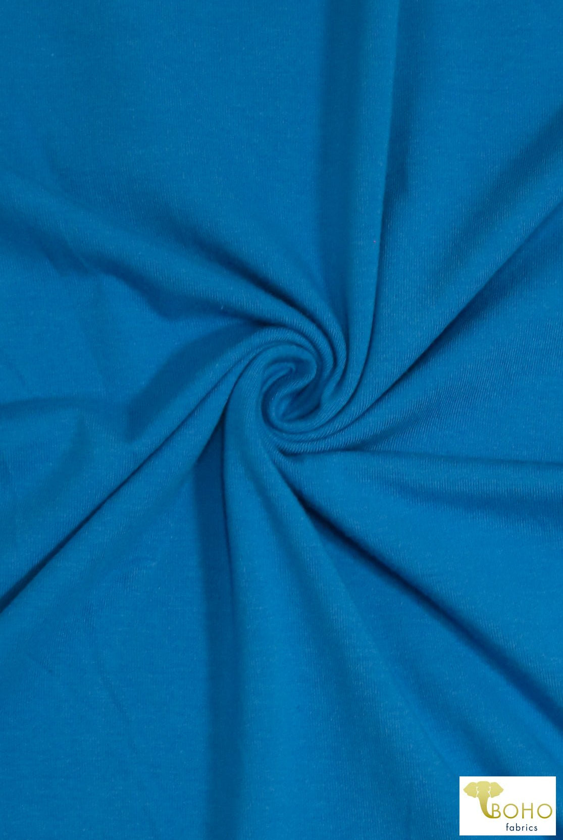 French Blue, Cotton Spandex Knit, 10 oz. - Boho Fabrics