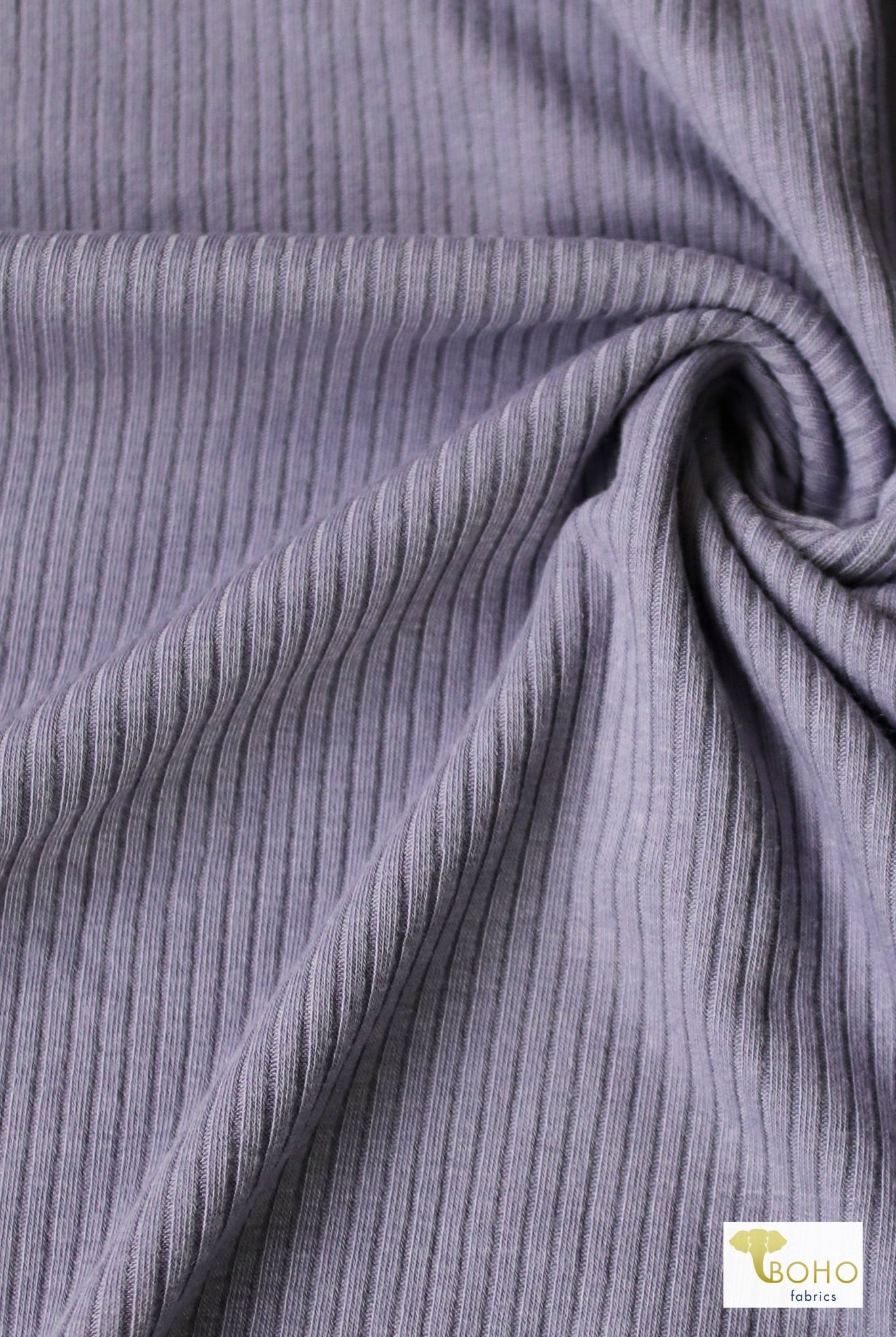 French Periwinkle, Rib Knit - Boho Fabrics