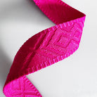 Fuchsia Pink Jacquard Webbing 1.5" Woven Strap - Boho Fabrics - Bag Making Supplies