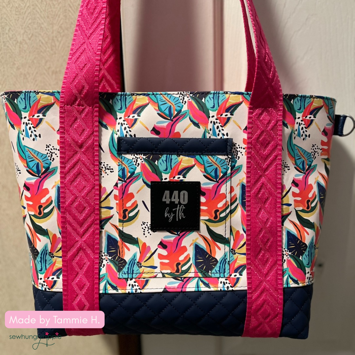 Fuchsia Pink Jacquard Webbing 1.5" Woven Strap - Boho Fabrics - Bag Making Supplies