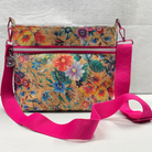Fuchsia Pink Jacquard Webbing 1.5" Woven Strap - Boho Fabrics - Bag Making Supplies