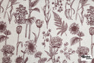 Garden Medley in Plum Linen-Look Canvas Woven Fabric - Boho Fabrics - Home Dec. & Upholstery Fabric