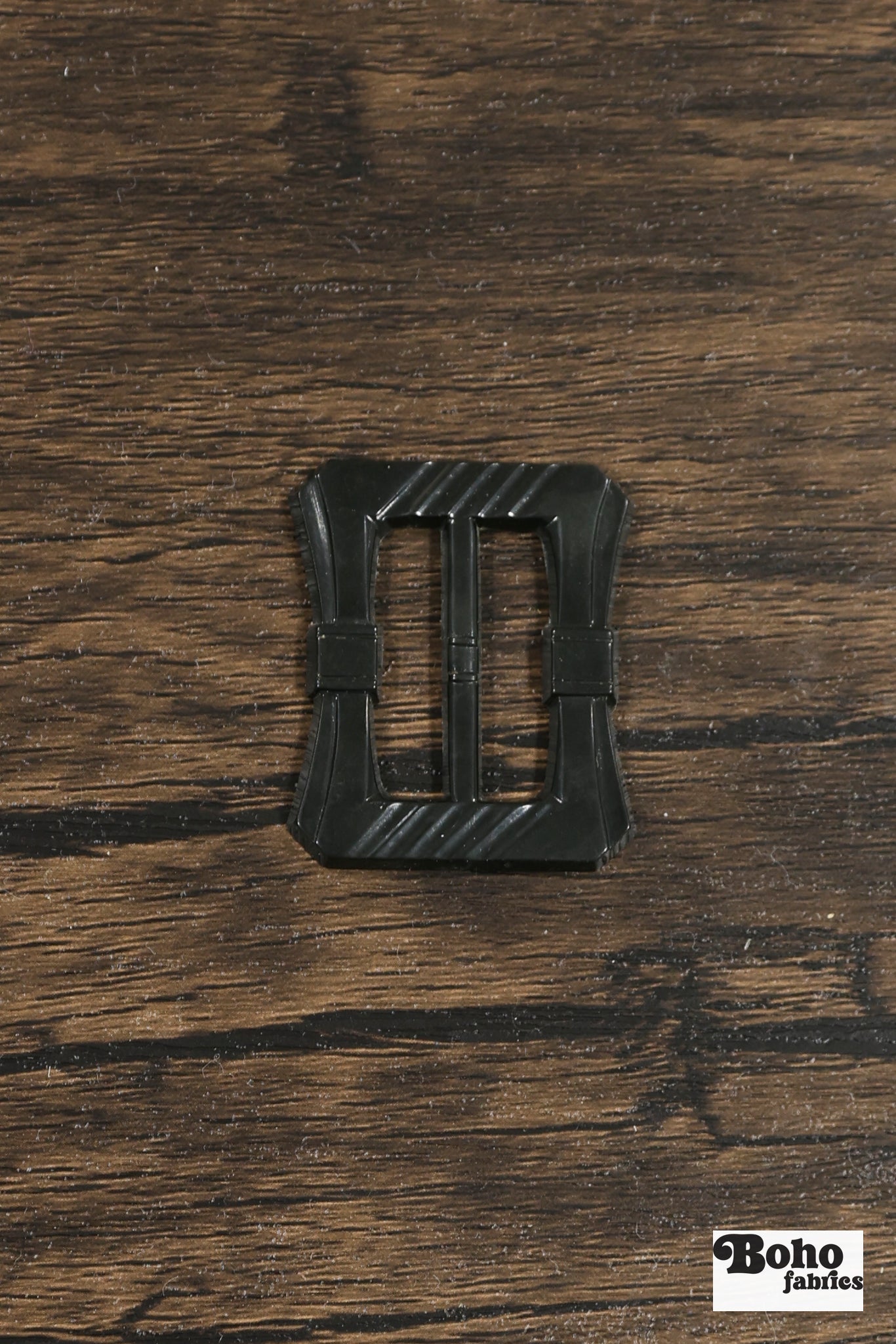 Gastby Tie – 1930s Art Deco Casein Belt & Scarf Slide Buckle | Black - Boho Fabrics - Buckles & Slides