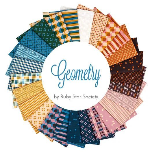 Geometry, Fat Quarter Bundle by Ruby Star Society. 100% Cotton Fabric - Boho Fabrics - Quilting Cotton, Woven