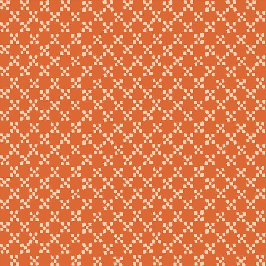 Geometry Pecan RS5175 13 Ruby Star1 - Boho Fabrics - Quilting Cotton, Woven