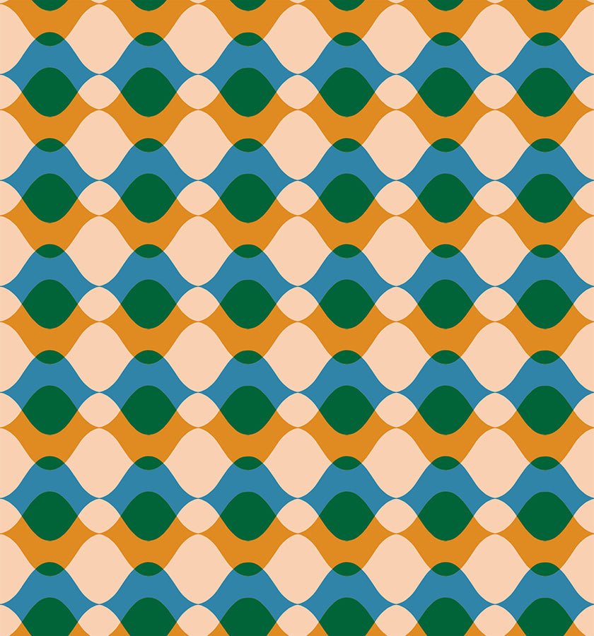 Geometry Turmeric RS5171 12 Ruby Star1 - Boho Fabrics - Quilting Cotton, Woven