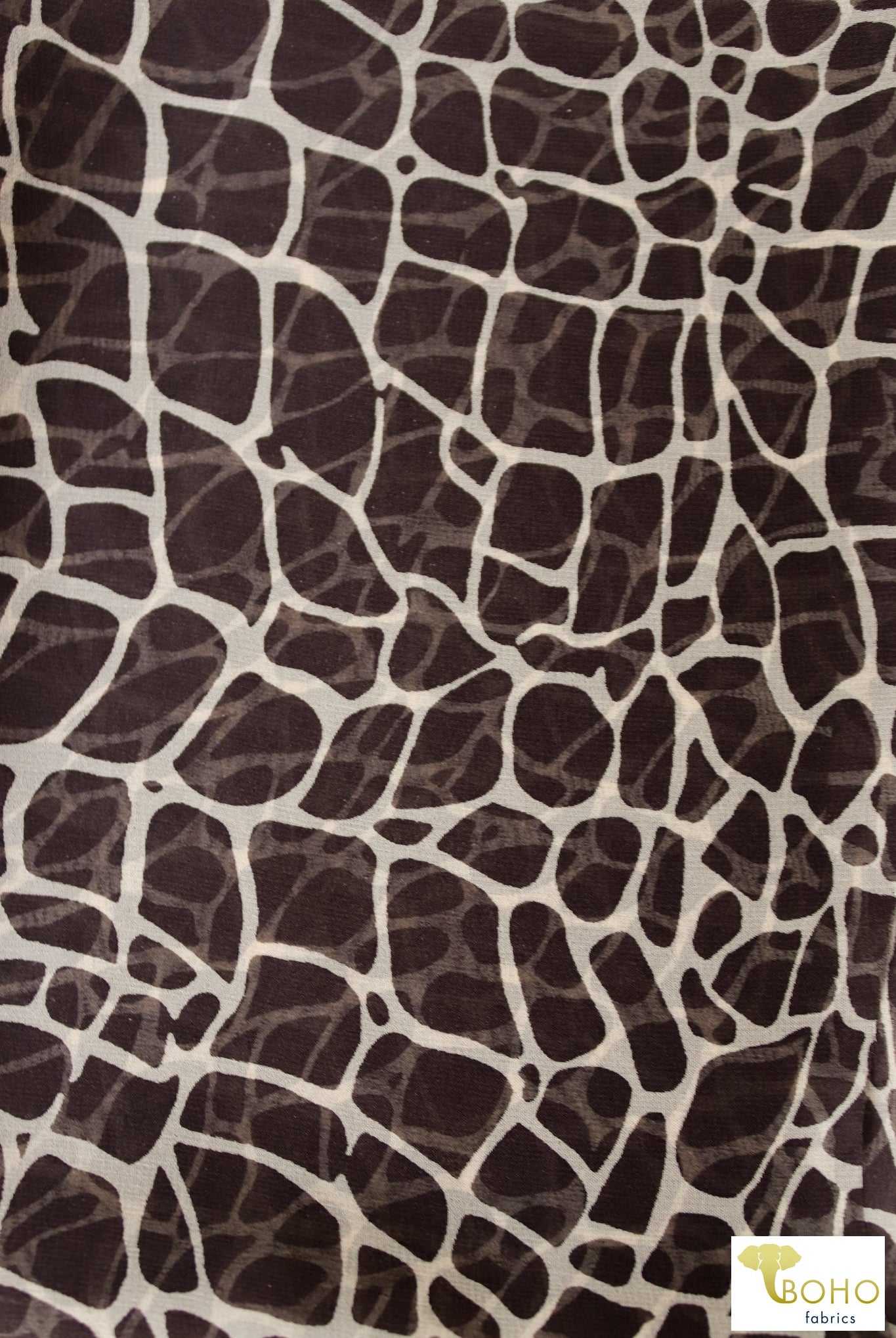Giraffe Print Silk Chiffon Woven. SILK-129 - Boho Fabrics