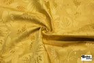 Gold Lily Jacquard Woven Fabric - Boho Fabrics - Jacquard, Woven