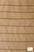 Gold Orange Stripes Woven Twill - Boho Fabrics