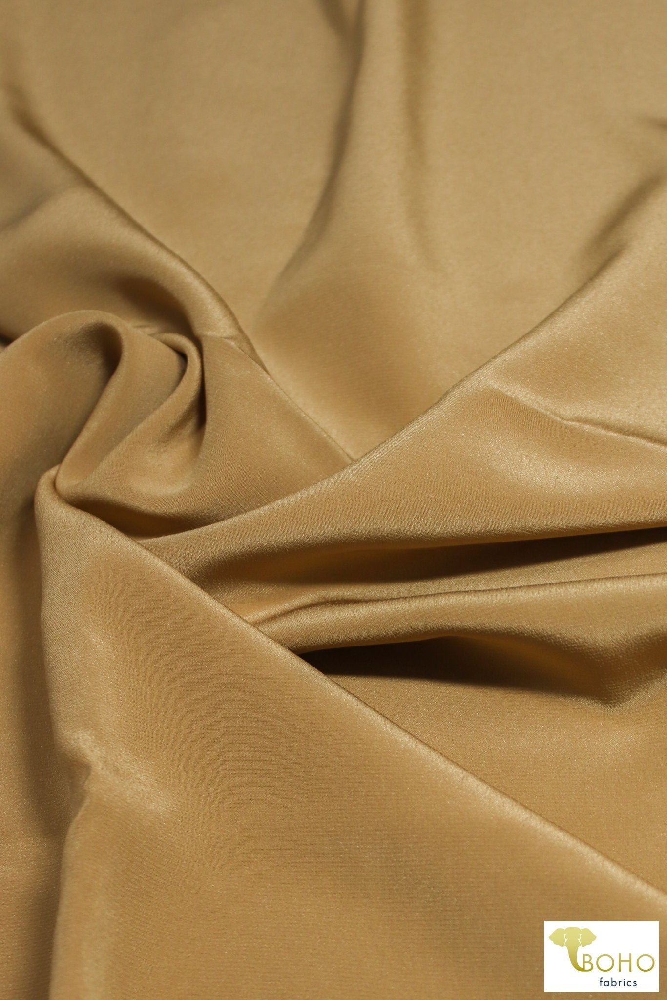 Gold. Silk Crepe de Chine Woven Fabric. SILK-109 - Boho Fabrics