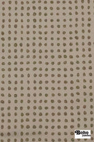 Gold & Silver Organic Dots Jacquard Woven Fabric - Boho Fabrics - Jacquard, Woven