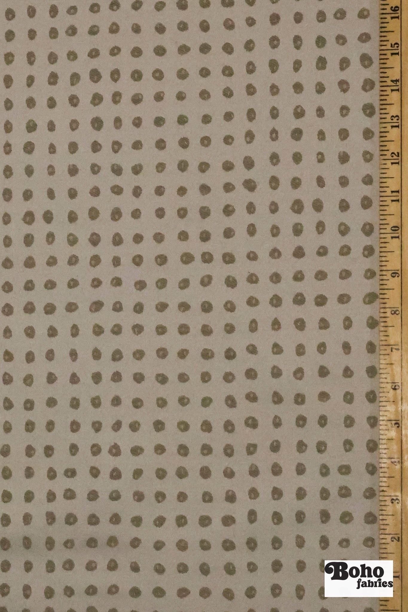 Gold & Silver Organic Dots Jacquard Woven Fabric - Boho Fabrics - Jacquard, Woven