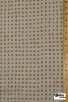Gold & Silver Organic Dots Jacquard Woven Fabric - Boho Fabrics - Jacquard, Woven